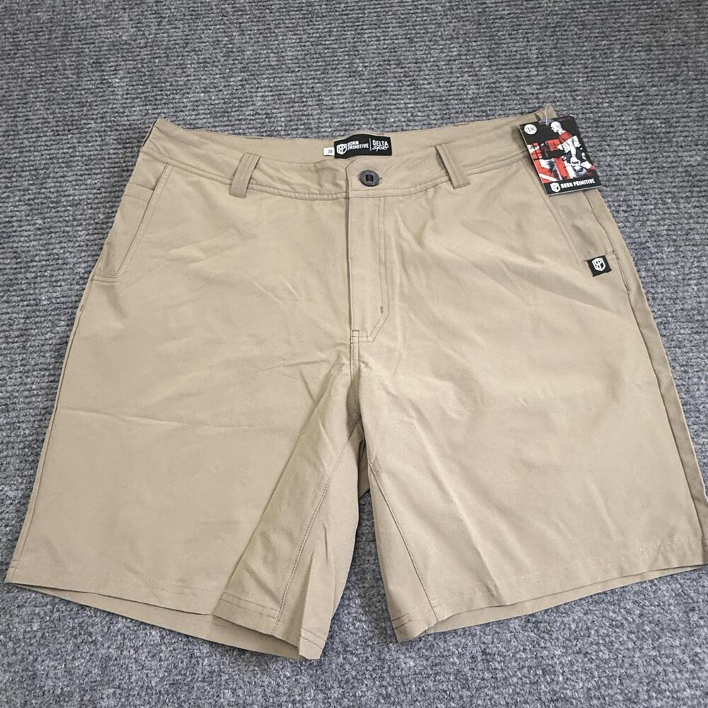 Born Primitive Shorts Mens 38 Beige Delta Short 9 In Inseam Athletic Training
